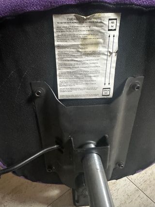 2 Sillas de Escritorio Moradas y Negras