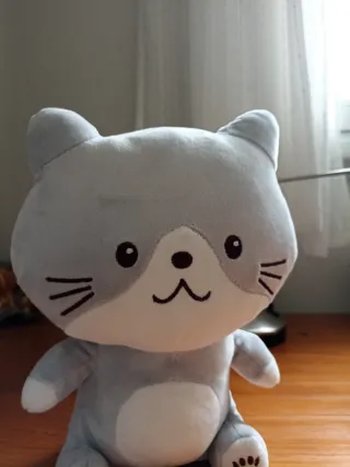 Peluche Gato Gris Suave