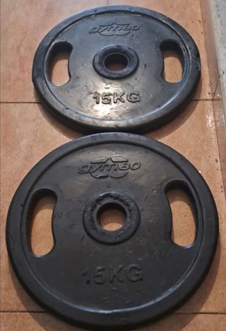 PESAS 2 DISCOS OLIMPICOS DE 10KG CAUCHO  DE 50MM