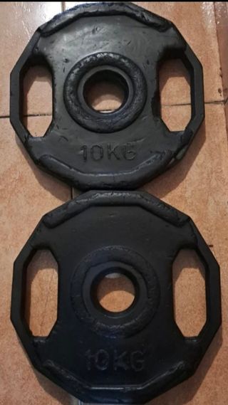 PESAS 2 DISCOS OLIMPICOS DE 10KG DE 50MM