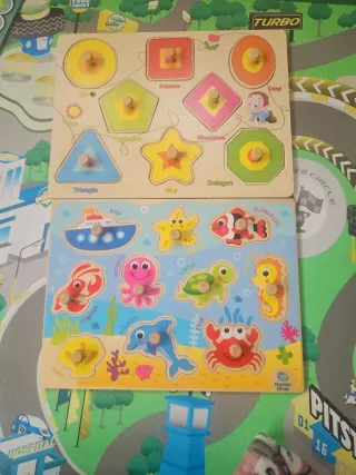 Puzzles de Madera Educativos Formas y Animales