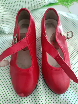 Tacones Flamenca Rojos Talla 28