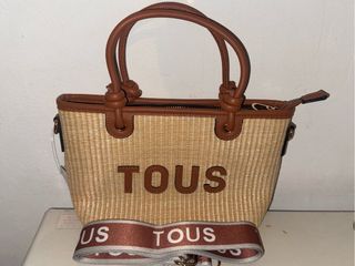 Bolso Tous Mimbre y Piel