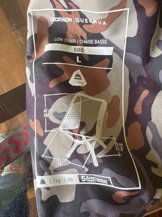 Silla Baja Quechua Camuflaje L