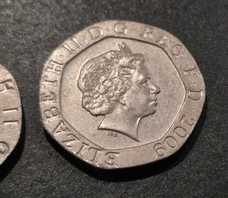 Lote 3 monedas 20p Elizabeth II UK