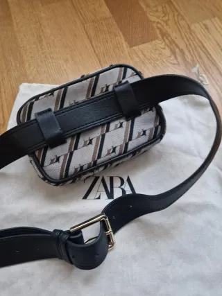 Riñonera Zara Beige y Marrón