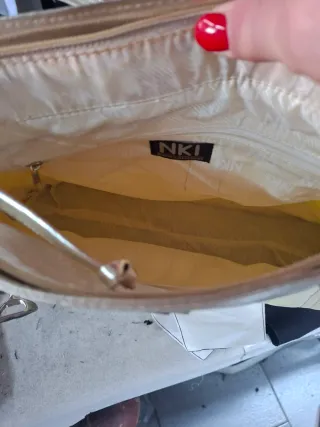 Borsa grande NKI oro e beige