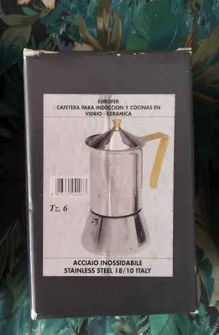 Cafetera Italiana Eurofer Acero Inoxidable