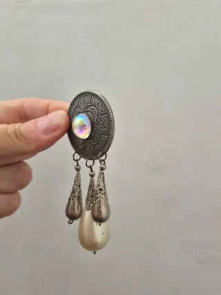 Pendientes Vintage Bisutería Perla