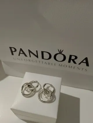 Pendientes Pandora Aro Plata