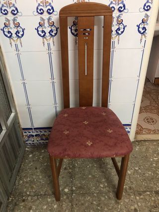 Conjunto Muebles Comedor Madera Regalo 6 sillas