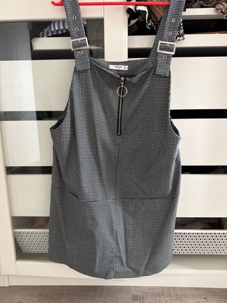 Peto corto cuadros Mango Talla XS