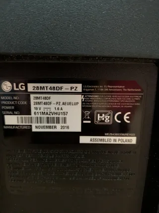 LG TELEVISIÓN MONITOR 28 28MT48DF HDMI