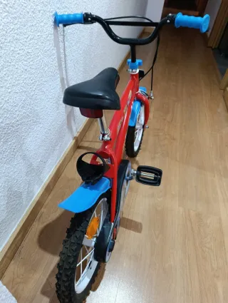 Bicicleta Patrulla Canina Niño Roja y Azul