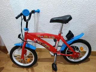 Bicicleta Patrulla Canina Niño Roja y Azul