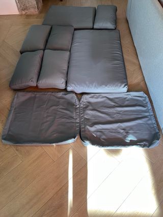 Cojines para sofá de terraza (gris)