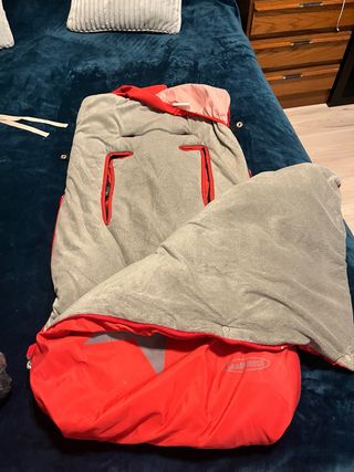 Saco Carrito Bebé Gris y Rojo