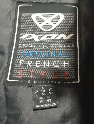 Chaqueta Moto IXON Negra y Blanca