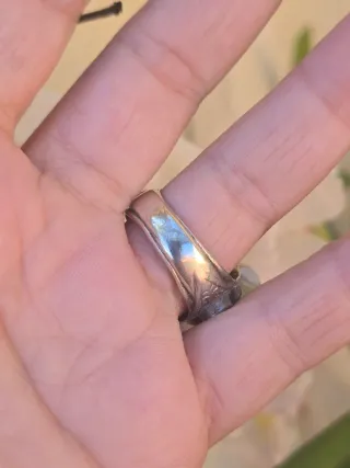 Anillo Artesanal Plata Piedras Rojas Antiguo