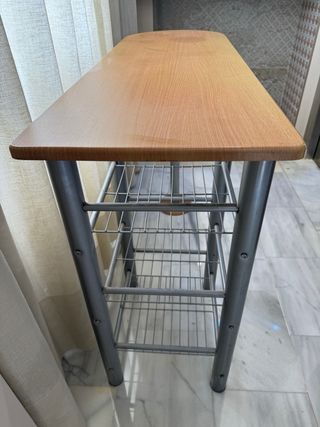 Mesa auxiliar cocina con estantería