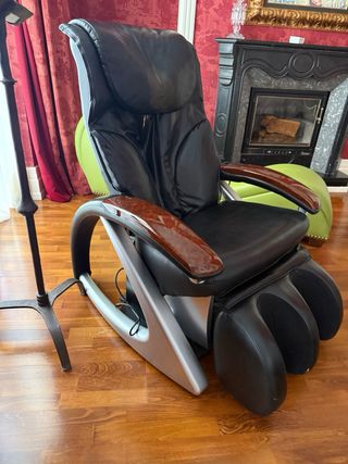 Sillón Masaje Negro Piel