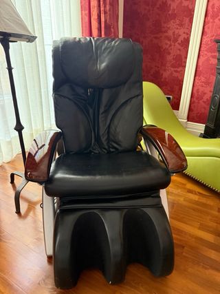 Sillón Masaje Negro Piel