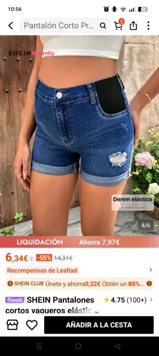 Pantalones premamá vaqueros verano