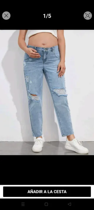 Pantalones premamá vaqueros verano
