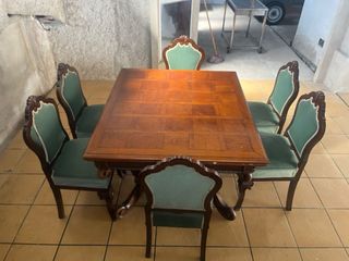 Mesa comedor extensible y 6 sillas