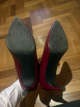 Stivaletti bordeaux punta tacco