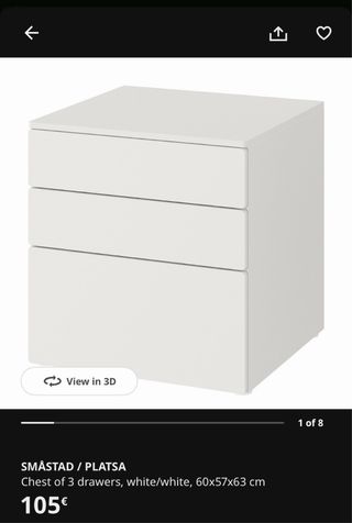 IKEA Cómoda de 3 cajones / IKEA chest of 3 drawers