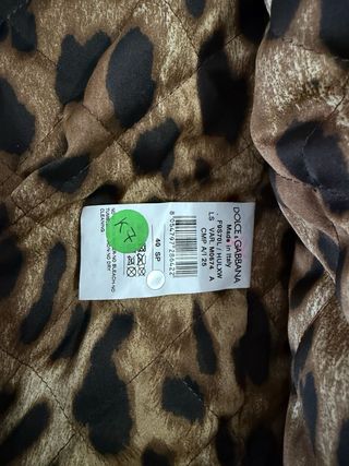 Chaqueta de cuero Dolce & Gabbana con cuello de pe