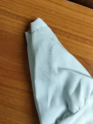 Vestito per bambola azzurro con pizzo Valenciennes