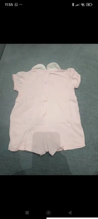 Pelele corto rosa Prenatal