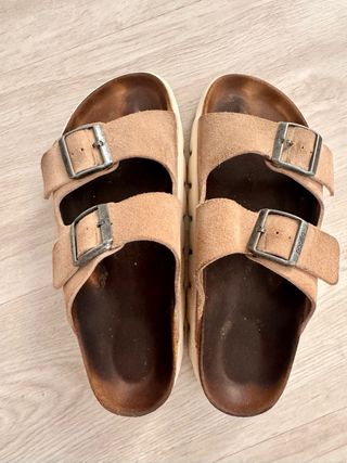 Birkenstock Papillio Arizona Plataforma Ante Beige