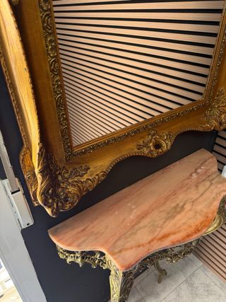 Espejo Estilo Luis XVII en Pan de Oro