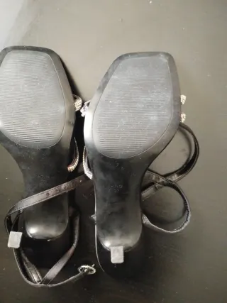 Sandalias Mango Tacon Brillantes