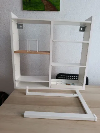 NORBERT mesa abatible pared con almacenaje