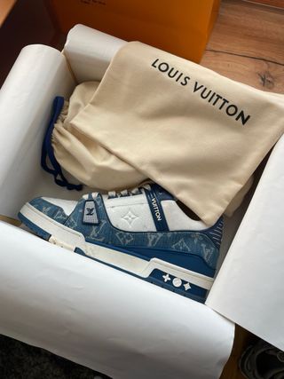 Louis Vuitton Trainer Azul y Blanco