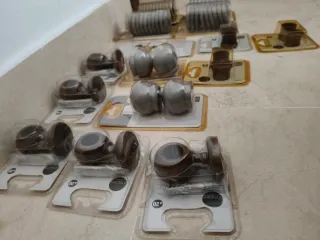 Pack Accesorios Cortinas Marrón y Gris