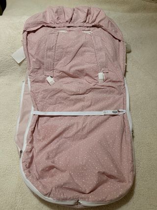 Saco para silla de bebé rosa estrellas/rayas