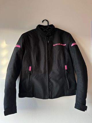 Chaqueta Moto Bering Riva Lady Negro / Fucsia