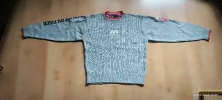 Jersey Tommy Hilfiger gris/rojo chico talla 12 año