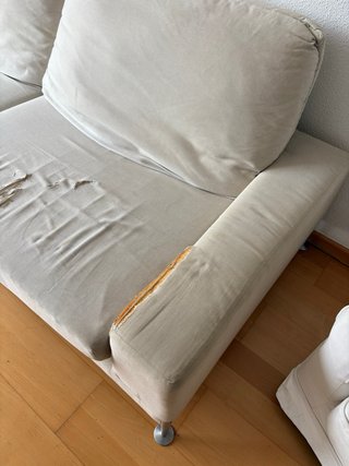 TODO: Sofá y sillón beige/blanco Mueble de TV