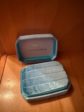 Joyero Apodemia Terciopelo Azul y Dorado