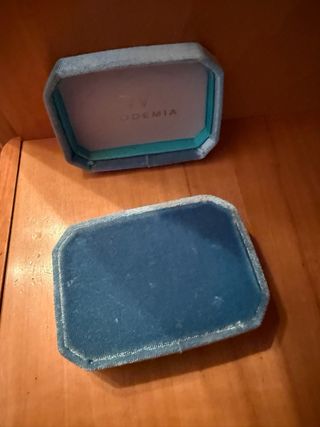 Joyero Apodemia Terciopelo Azul y Dorado