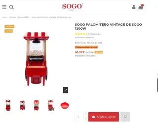 Máquina Palomitas SOGO Retro