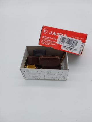 KOTARBAU Cerrojo de puerta adicional 50/60 mm, Cerrojo con cilindro exterior, Marrón, Cerrojo con pomo giratorio, Cerrojo de se