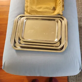 Set Vassoi Acciaio Pantografati Puppieni