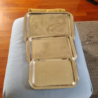 Set Vassoi Acciaio Pantografati Puppieni